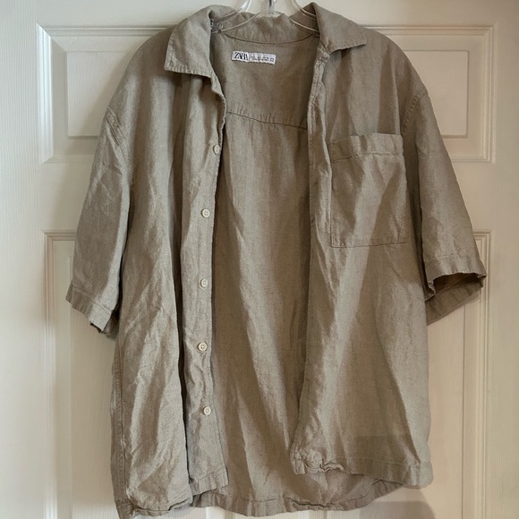 Men’s Zara Linen Button down - Picture 1 of 2